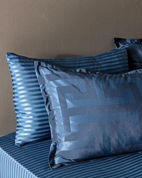 Ensemble de housse de couette en satin jacquard double Belda - 3