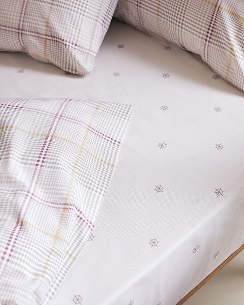 Fontaine Double Elastic Ranforce Printed Duvet Cover Set - 4