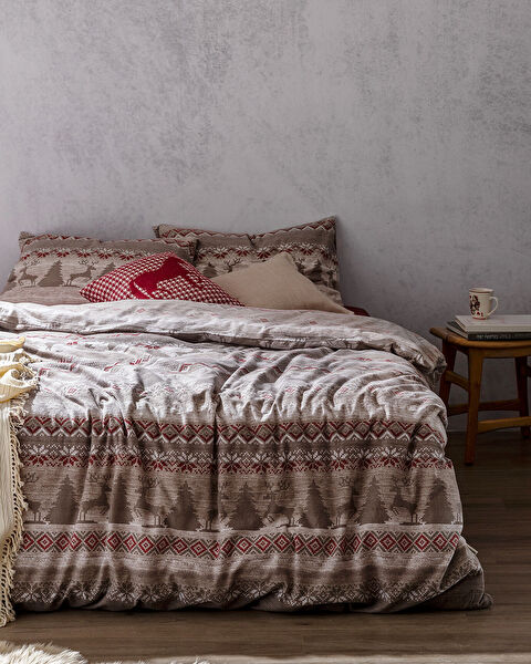 مجموعة غطاء لحاف الفانيل المزدوجة - 0