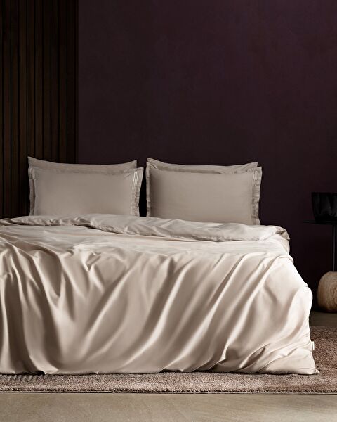 مجموعة غطاء لحاف من الساتان الخيزران المزدوج من كلاريت - 0