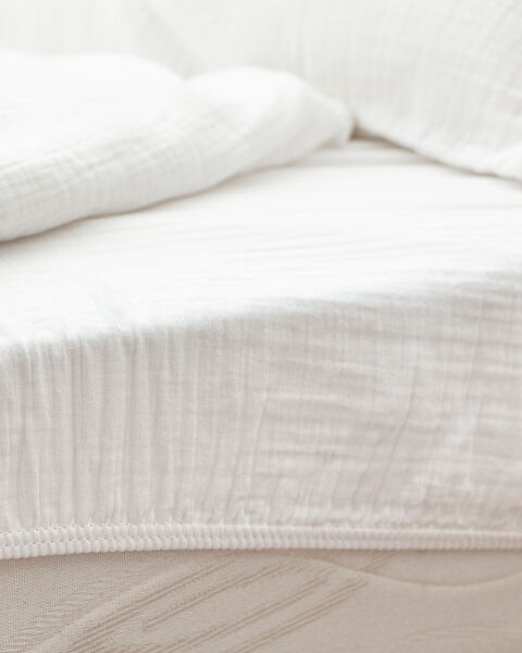 Marla Muslin Double Duvet Cover Set Elastic - 4