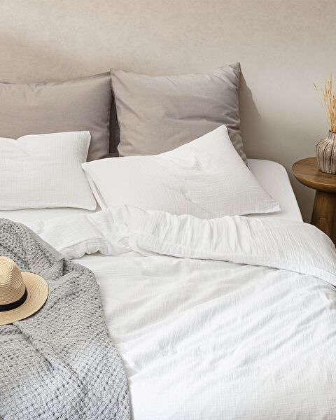 Marla Muslin Double Duvet Cover Set Elastic - 1