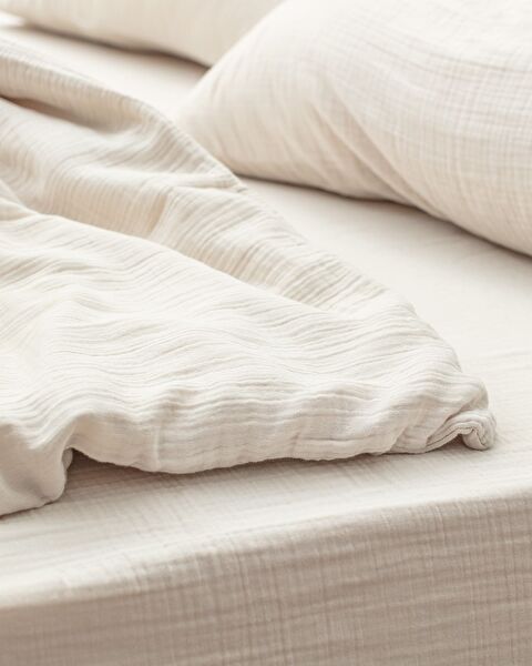 Marla Muslin Double Duvet Cover Set Elastic - 2