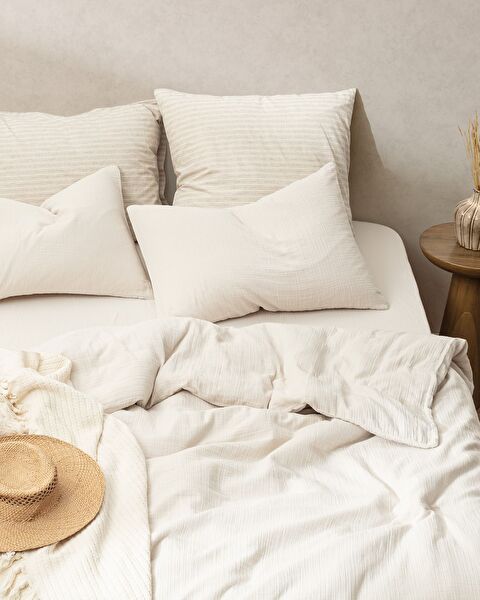 Marla Muslin Double Duvet Cover Set Elastic - 1