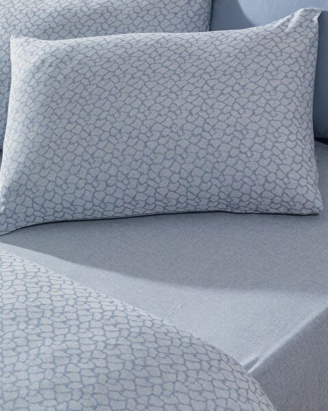 Kristele Double Cotton Jacquard Duvet Cover Set - Indigo - 1