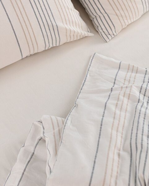 Ensemble de housse de couette teint en fil double Henri - 3