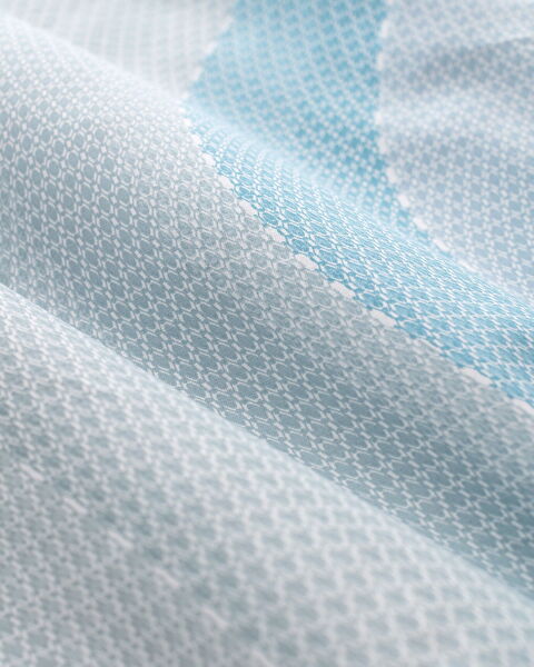 Ensemble de housse de couette imprimé Ranforce double 100 % coton Suivre - Turquoise - 4