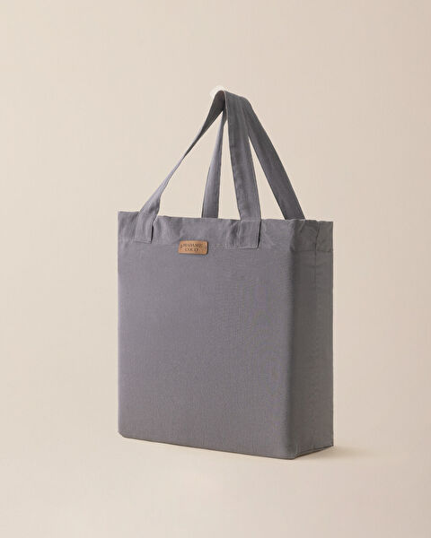 Ensemble de housse de couette double 100 % coton délavé Aimon - Anthracite/Beige - 7