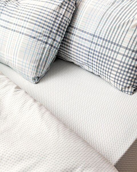 Fayanna Tweepersoons 100% katoenen Ranforce dekbedovertrekset met print - Blauw - 2