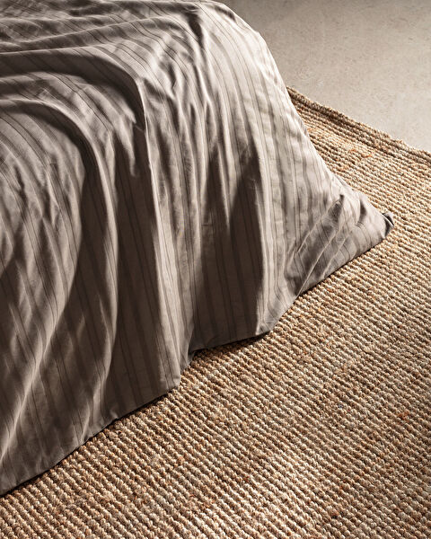 Nicole dubbele 100% katoenen dobby dekbedovertrekset - Mink - 4