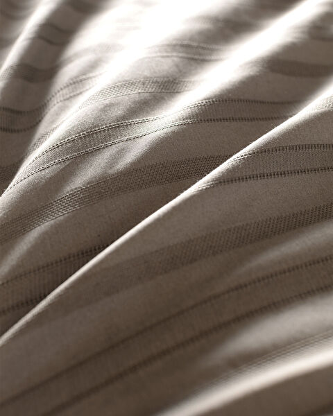 Nicole dubbele 100% katoenen dobby dekbedovertrekset - Mink - 5