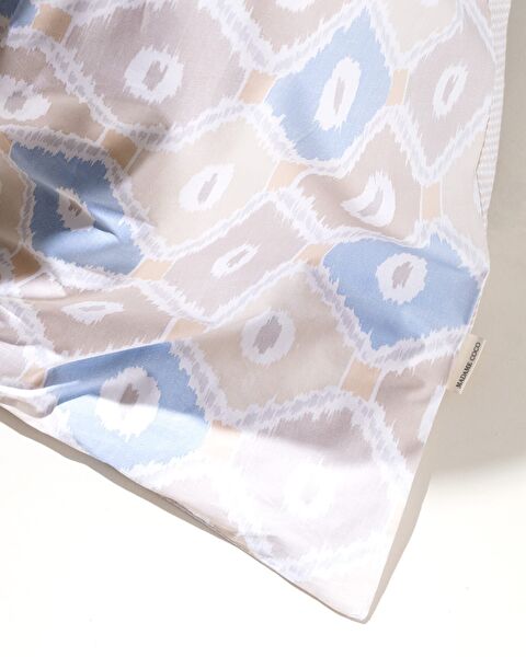 Avril Çift Kişilik %100 Pamuk Ranforce Baskılı Nevresim Takımı - Turkuaz - 4