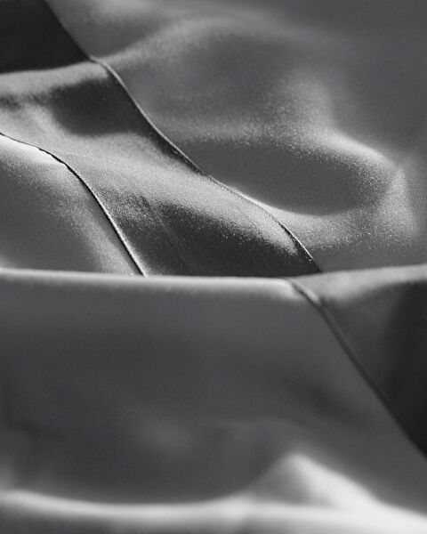 Samoa Çift Kişilik Bambu Saten Nevresim Takımı - Gri - 9