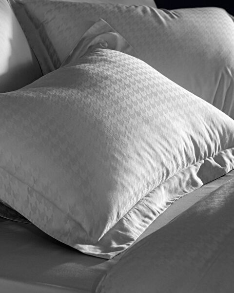 Lune Çift Kişilik Bambu Saten Nevresim Takımı - Taş - 3