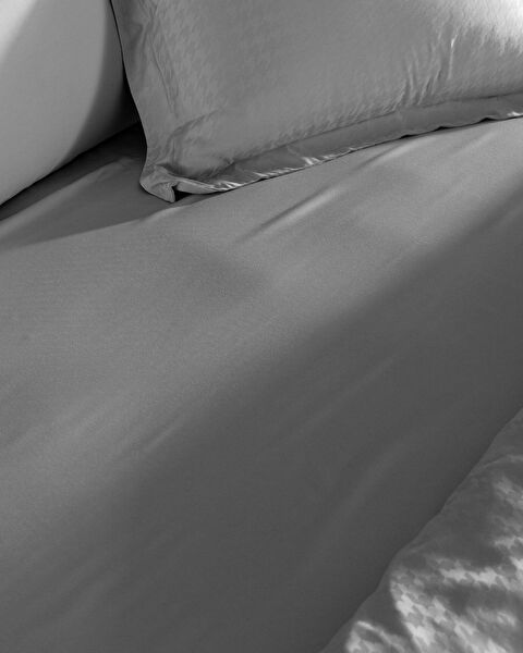 Lune Çift Kişilik Bambu Saten Nevresim Takımı - Taş - 4