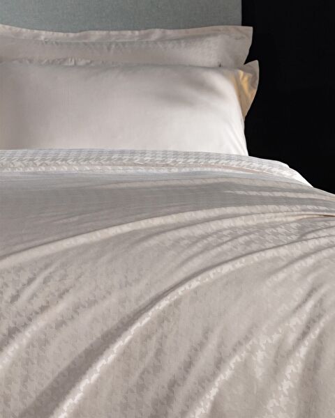 Ensemble de housse de couette double en satin de bambou Lune - Beige - 2