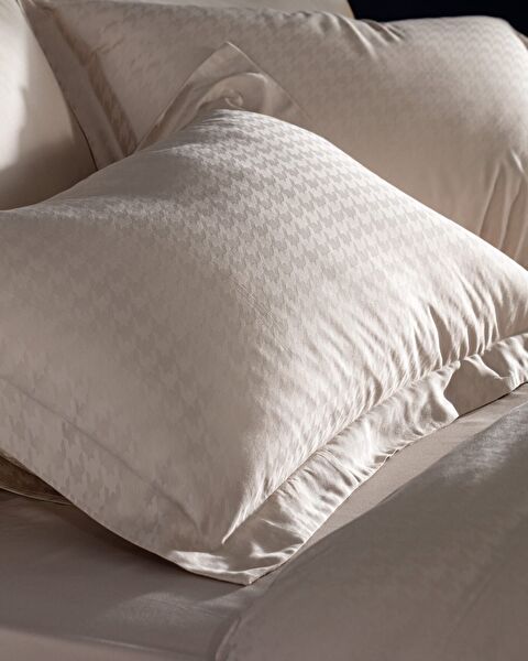 Ensemble de housse de couette double en satin de bambou Lune - Beige - 3