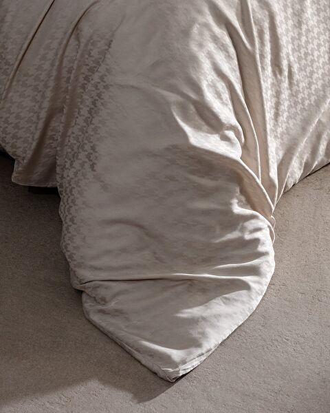 Ensemble de housse de couette double en satin de bambou Lune - Beige - 5