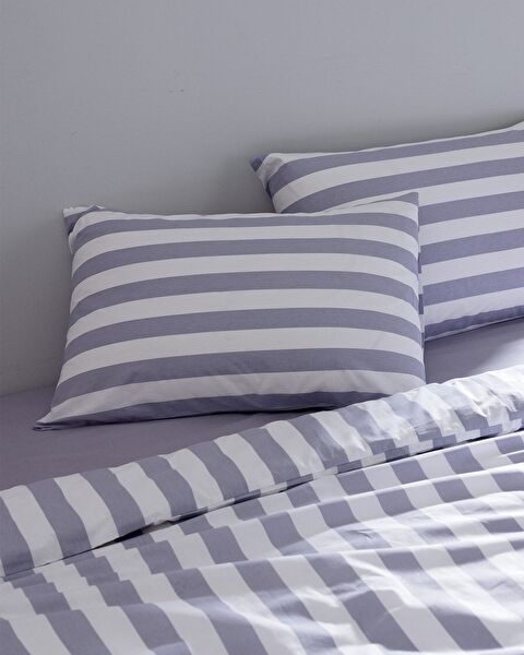 Avignon Double 100% Cotton Ranforce Printed Duvet Cover Set - Purple - 2