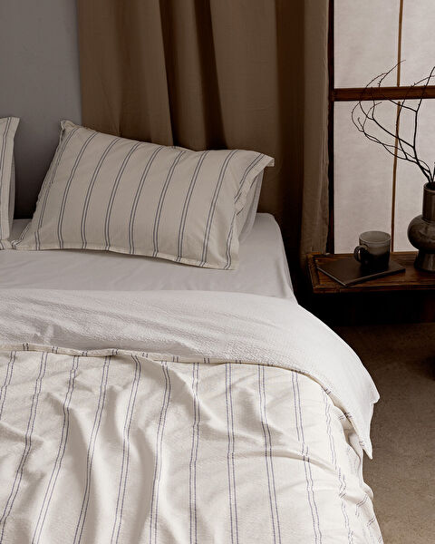 Linda Double Size Duvet Cover Set-washed Seersucker - 2