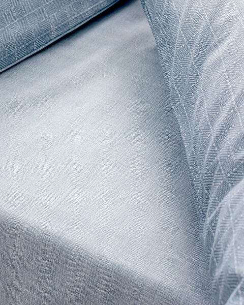 Odette Double 100% Cotton Ranforce Printed Duvet Cover Set - Blue - 4