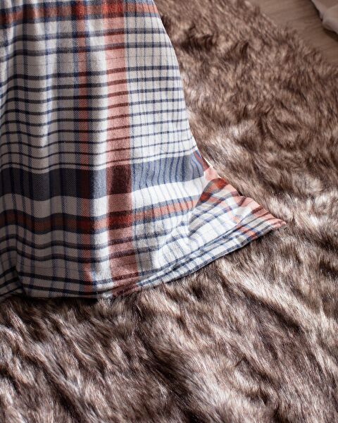 Parure de lit Boussy Double 100 % flanelle de coton – Bleu marine - 4