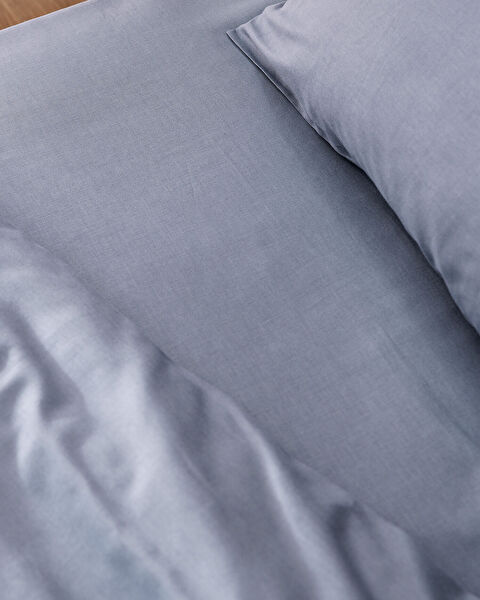 Songe tweepersoonschambre-dekbedovertrekset van 100% katoen - donkerblauw - 3