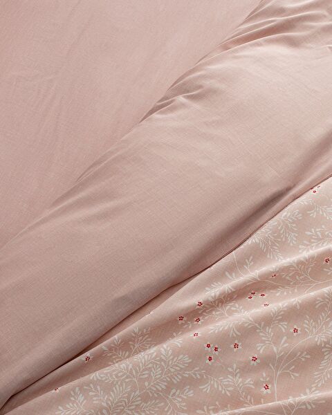 Emele Dubbel 100% Katoen Ranforce Bedrukt Dekbedovertrekset - Poeder - 4