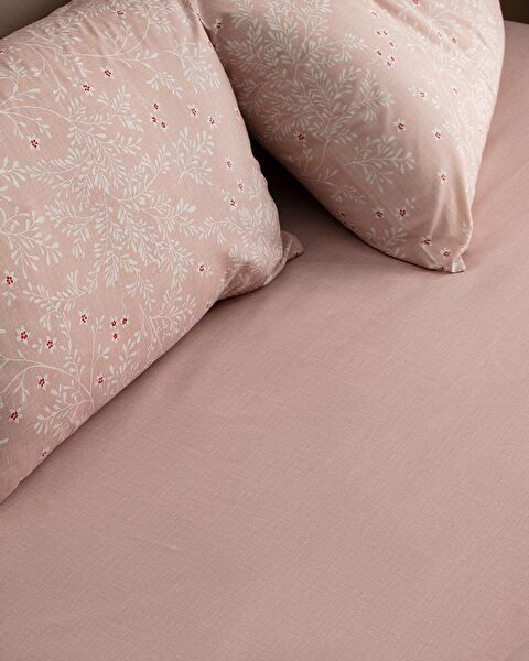 Emele Dubbel 100% Katoen Ranforce Bedrukt Dekbedovertrekset - Poeder - 3