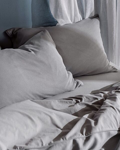 Marly Double Sıze Cotton Jersey Fıtted Duvet Cover Set - 3