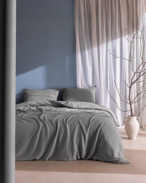 Marly Double Sıze Cotton Jersey Fıtted Duvet Cover Set - 0