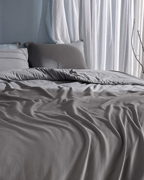 Marly Double Sıze Cotton Jersey Fıtted Duvet Cover Set - 2