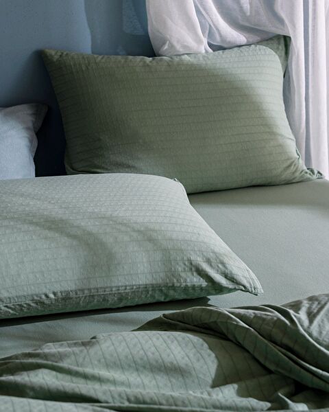 Marlene Double Sıze Cotton Jersey Fıtted Duvet Cover Set - 4
