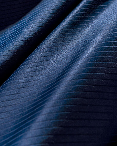 Thalie Double Sıze Strıped Satın Duvet Cover Set - 8