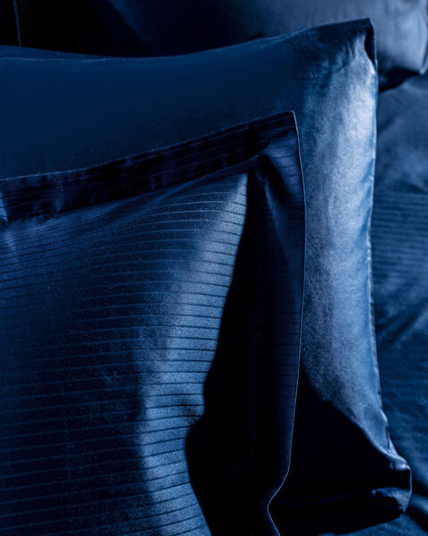 Thalie Double Sıze Strıped Satın Duvet Cover Set - 6