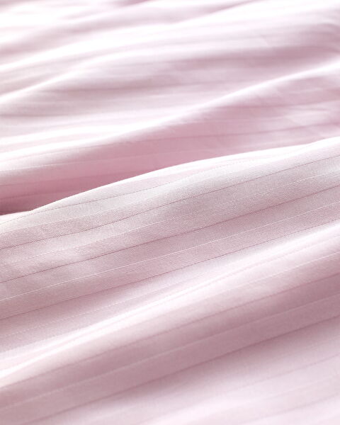 Elicia Double Sıze Strıped Satın Duvet Cover Set - 4