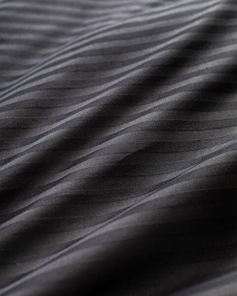 Elicia Double Sıze Strıped Satın Duvet Cover Set - 4