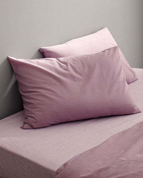 Cher Double Cotton Printed Duvet Cover Set - Light Plum - 2