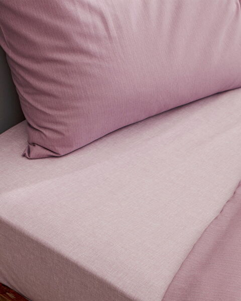 Cher Double Cotton Printed Duvet Cover Set - Light Plum - 3