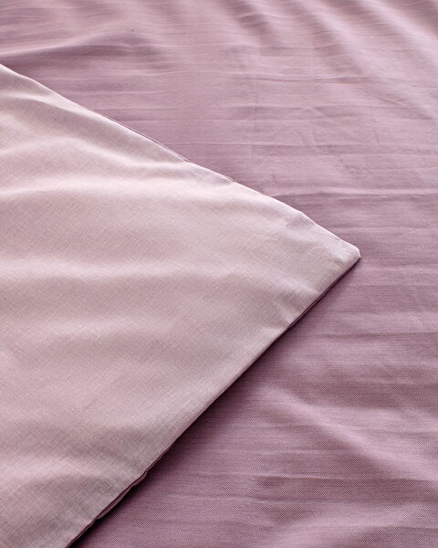 Cher Double Cotton Printed Duvet Cover Set - Light Plum - 4
