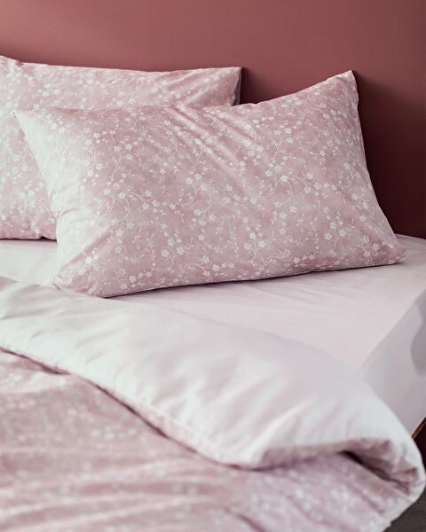 Fiance Double Cotton Printed Duvet Cover Set - Powder - 1