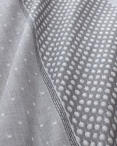 Hugo Double Cotton Printed Duvet Cover Set - Gray - 5