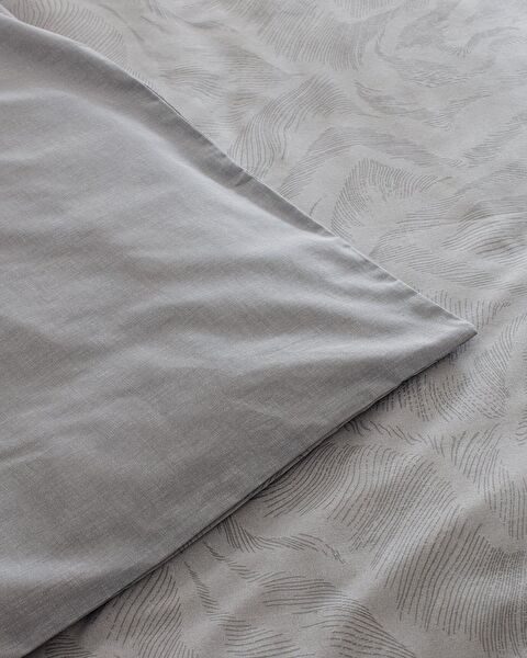 Coyan Çift Kişilik Pamuklu Baskılı Nevresim Takımı - Gri - 4