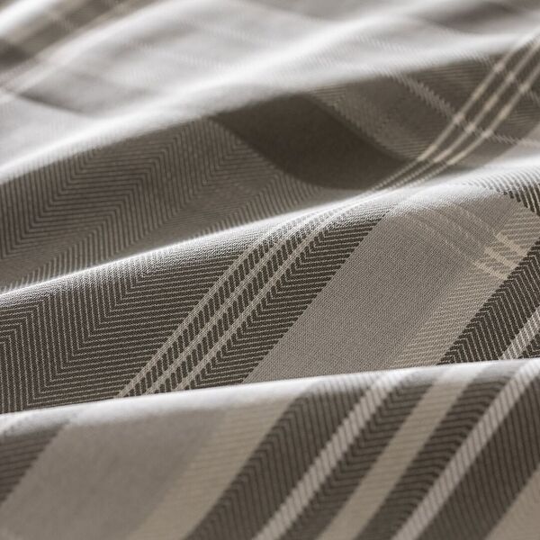 Ensemble de Housse de Couette Imprimé Double en Coton Rhône - Kaki - 6