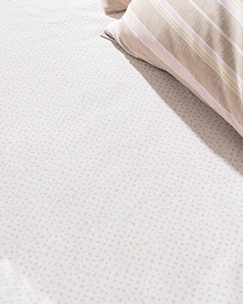 Ensemble de housse de couette double en coton imprimé Darvell - Beige - 5