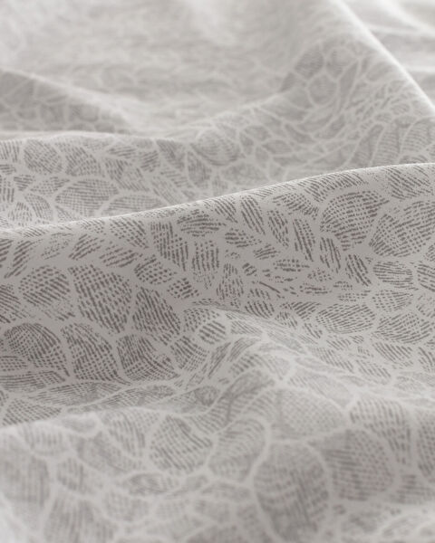 Ensemble housse de couette double en coton imprimé Grelot - Gris - 4