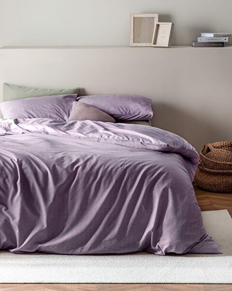 Odette Family Size Duvet Cover Set - Ranforce Patterned - 0