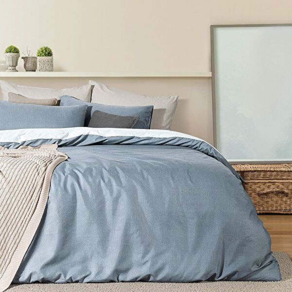 طقم غطاء لحاف مطبوع مقاس عائلي من شير - 0