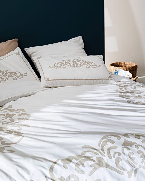 Brun kingsize dekbedovertrekset - Beige - 1