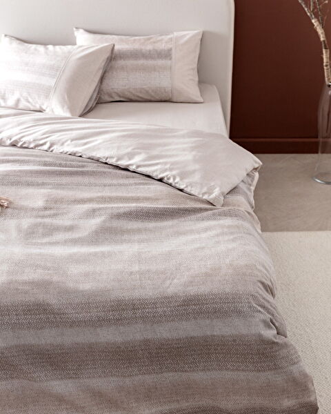 Candide Kingsize 100% katoen Madame Coco Crep dekbedovertrekset met print - Beige - 1